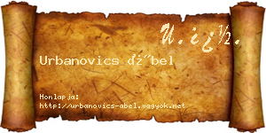 Urbanovics Ábel névjegykártya